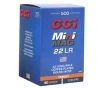 CCI Mini-Mag 22 Long Rifle Ammunition 40 Grain Copper Plated Round Nose - 3050CC