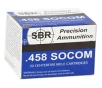 SBR 458 SOCOM Ammo 300 Grain Jacketed Hollow Point - SL45813