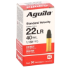 Aguila 22 Long Rifle Ammunition 40 Grain Lead Solid Point - 1B220332