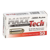 MaxxTech 380 ACP Ammunition 95 Grain Full Metal Jacket - PTGB380B