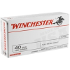 Winchester USA 40 S amp W Ammo 180 Grain Full Metal Jacket Q-Loads - Q4238