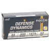 Fiocchi Defense Dynamics 44 Remington Magnum Ammo 200 Grain Semi Jacketed Hollow Point - 44B500