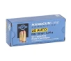 Prvi Partizan 25 ACP Auto Ammunition 50 Grain Full Metal Jacket - PPPH25