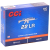 CCI AR Tactical 22 Long Rifle Ammunition 40 Grain Copper Plated Round Nose - 956