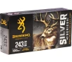 Browning Silver 243 Winchester Ammo 100 Grain Plated Soft Point - B192602431