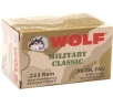 Wolf Military Classic 223 Remington Ammunition 55 Grain Full Metal Jacket - MC22355FMJ