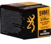 Browning Training and Practice 9mm Luger Ammunition 115 Grain Full Metal Jacket - B191800093
