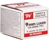 Winchester 9mm Luger Ammo 124 Grain Full Metal Jacket - W9MM12450