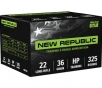 New Republic Training  amp  Range 22 LR Ammo 36 Grain Hollow Point - NR750