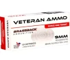 Veteran Ammo Brassback 9mm Ammo 115 Grain Full Metal Jacket Brass Plated Steel - HMBX-9-115-BPSTEEL