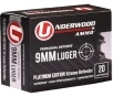 Underwood Platinum Edition 9mm  P Ammo 68 Grain Xtreme Defense - 874
