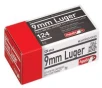 Pistol 9mm Luger 124 gr Full Metal Jacket  FMJ  50 Bx  20 Cs