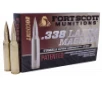 TUI Solid Copper Spun 250 gr 338 Lapua Magnum Rifle Ammo - 20 Round Box