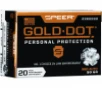 Gold Dot Hollow Point 90 gr 380 ACP Handgun Ammo - 20 Round Box