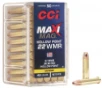 Maxi-Mag Jacketed Hollow Point 22 WMR Rimfire Ammo - 50 Round Box