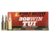 Tumble Upon Impact  TUI  Solid Copper Spun 150 gr 308 Winchester Rifle Ammo - 20 Round Box