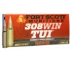 Tumble Upon Impact  TUI  Solid Copper Spun 175 gr 308 Winchester Rifle Ammo - 20 Round Box