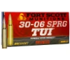 Tumble Upon Impact  TUI  Solid Copper Spun 168 gr 30-06 Springfield Rifle Ammo - 20 Round Box