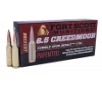 Tumble Upon Impact  TUI  Solid Copper Spun 123 gr 6 5mm Creedmoor Rifle Ammo - 20 Round Box