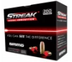 Streak Visual Red Total Metal Jacket 124 gr 9mm Handgun Ammo - 20 Round Box