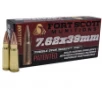 TUI Solid Copper Spun 117 gr 7 62 x 39mm Rifle Ammo - 20 Round Box