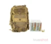 BUNDLE DEAL  Tan Full Forge Gear Backpack and 500 Rounds of Ammo - Maxxtech 9mm 115 Grain