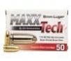 Maxx Tech 9mm Luger 115 gr FMJ Brass Case Target Ammo 50 Box