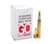 Global Ordnance 5 56mm 55 gr FMJ Ball M193 Ammo 20 Box