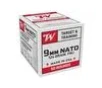 Winchester 9mm NATO 124 Gr FMJ USA Target 50 Box
