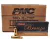 38 Special     PMC Bronze 132 Grain FMJ Case     1000 Rounds