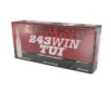 Fort Scott 243 Winchester Ammunition 80 Grain Solid Copper Spun 20 Rounds  NO TAX OUTSIDE OH  FREE SHIPPING ON  199 