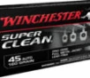Winchester Ammo W45LF Super Clean  45ACP 160gr Lead Free Full Metal Jacket 50 Per Box 10 Case