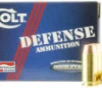 Colt Ammo 10M180CT Defense 10mm Automatic 180 GR JHP 20 Bx  50 Cs