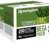 Remington Ammunition 23683 UMC Mega Pack 223Rem 55gr Full Metal Jacket 200 Per Box 4 Case