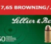 Sellier   Bellot SB380A Handgun  380ACP 92gr Full Metal Jacket 50 Per Box 20 Case