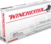 Winchester Ammo USA40JHP USA  40S W 180gr Jacketed Hollow Point 50 Per Box 10 Case