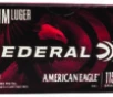 Federal AE9DP100 American Eagle  9mm Luger 115 gr Full Metal Jacket  FMJ  100 Bx  5 Cs
