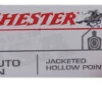 Winchester Ammo USA380JHP USA  380 ACP 95 gr Jacketed Hollow Point  JHP  50 Per Box 10 Cs