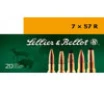 Sellier   Bellot SB757RA Rifle  7x57R 173gr Soft Point Cut Through Edge 20 Per Box 20 Case FREE SHIPPING on  750 