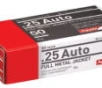 Aguila 1E252110 Pistol  25 ACP 50 gr Full Metal Jacket  FMJ  50 Bx  20 Cs