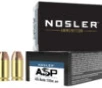 Nosler 51277 Assured Stopping Power  45 ACP 230 gr 850 fps Jacketed Hollow Point  JHP  20 Bx 10 Cs