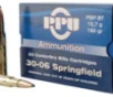PPU PP30062 Standard Rifle  30-06 Springfield 165 gr Pointed Soft Point  PSP  20 Bx  10 Cs