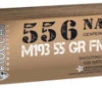 Fiocchi 556M193L Training Dynamics  5 56x45mm NATO 55 gr Full Metal Jacket Boat-Tail  FMJBT  50 Bx  20 Cs