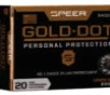 Speer Ammo 54000GD Gold Dot Personal Protection 10mm Auto 200 gr Hollow Point  HP  20 Bx  10 Cs