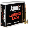 Atomic Ammunition 00476 Rifle Subsonic 6 5Creedmoor 130gr Sierra MatchKing BTHP 20 Per Box 10 Case FREE SHIPPING on  750 