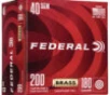 Federal WM52232 Champion Training 40 S W 180 gr Full Metal Jacket  FMJ  200 Per Box  5 Cs