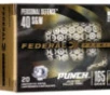 Federal PD40P1 Personal Defense Punch 40 S W 165 gr Jacketed Hollow Point  JHP  20 Bx  10 Cs