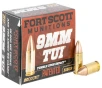 Fort Scott Munitions 9MM-115-SCV Tumble Upon Impact  TUI   9mm Luger 115 gr Solid Copper Spun 20 Bx  25 Cs