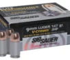 Sig Sauer E9MMA320 Elite Performance  9mmLuger 147gr V-Crown Jacketed Hollow Point 20 Per Box 10 Case FREE SHIPPING on  750 