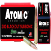 Atomic Ammunition 00465 Rifle Subsonic 300 Blackout 220 gr Hollow Point Boat Tail 50 Per Box  10 Case